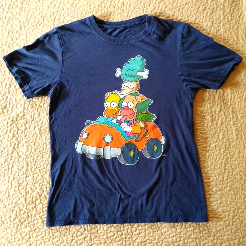 Vintage The Simpsons T Shirt Rare Original Size Small Homer Crusty the Clown